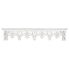 Hand-Carved Wood Floating Wall Shelf - Whitewashed (24”)
